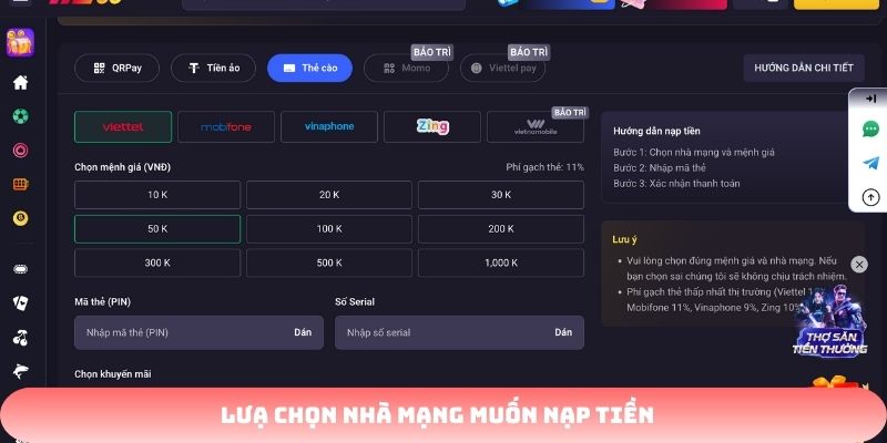 Nạp tiền HD88