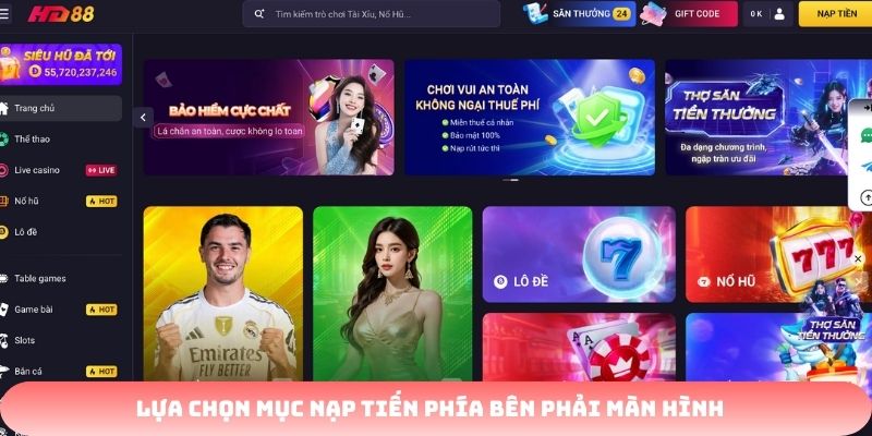 Nạp tiền HD88